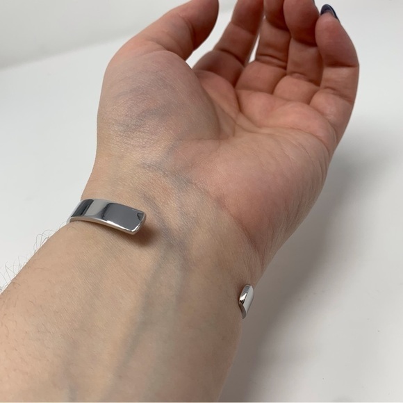 Mother Silver Toned with Rhinestone Sparkle Classic Cuff Bracelet - Picture 9 of 10